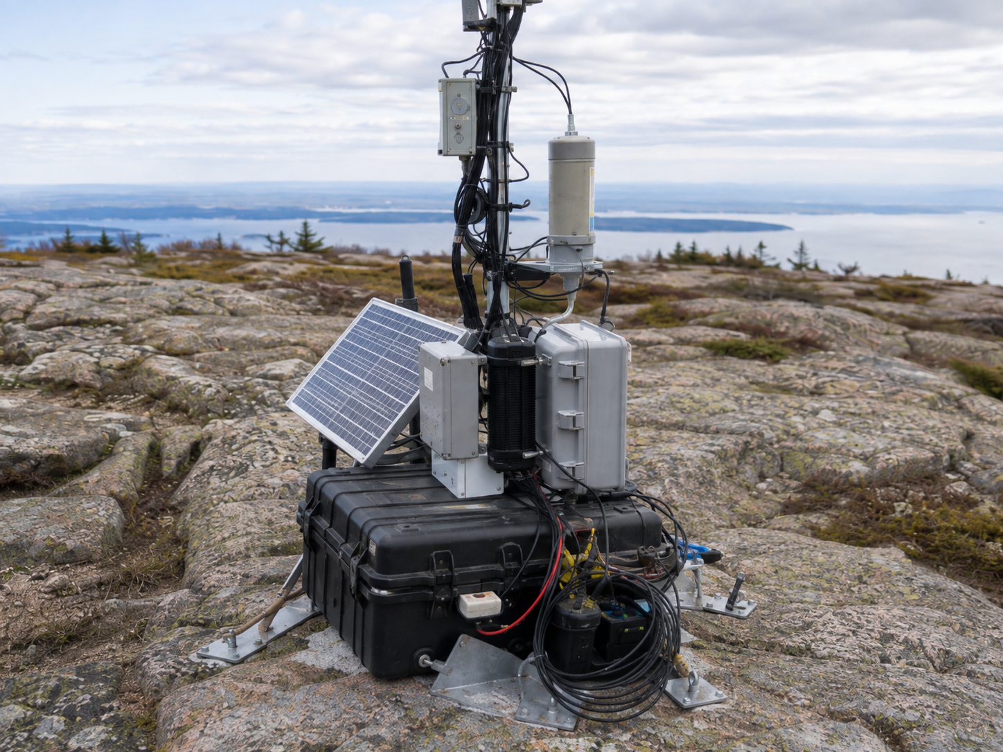 Close view of the NA-17 field instrumentation and power system
